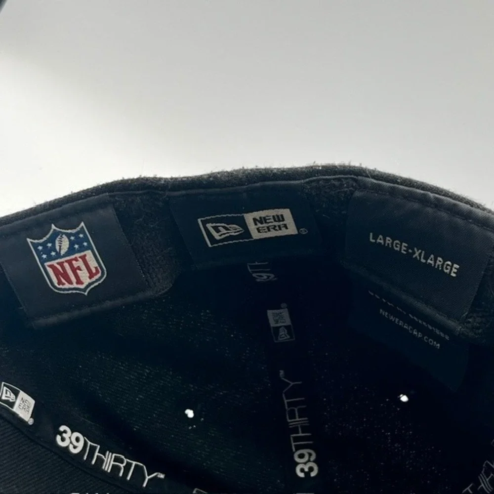New Era 39THIRTY Philadelphia Eagles NFL Hat Black Stretch Fit Large-XLarge Cap